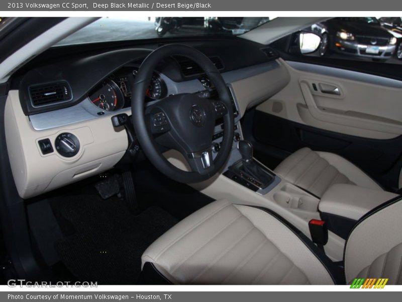 Deep Black Metallic / Desert Beige/Black 2013 Volkswagen CC Sport