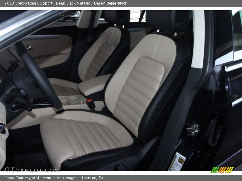 Deep Black Metallic / Desert Beige/Black 2013 Volkswagen CC Sport