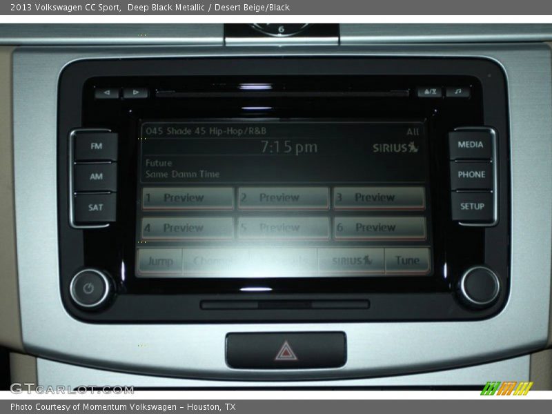 Deep Black Metallic / Desert Beige/Black 2013 Volkswagen CC Sport