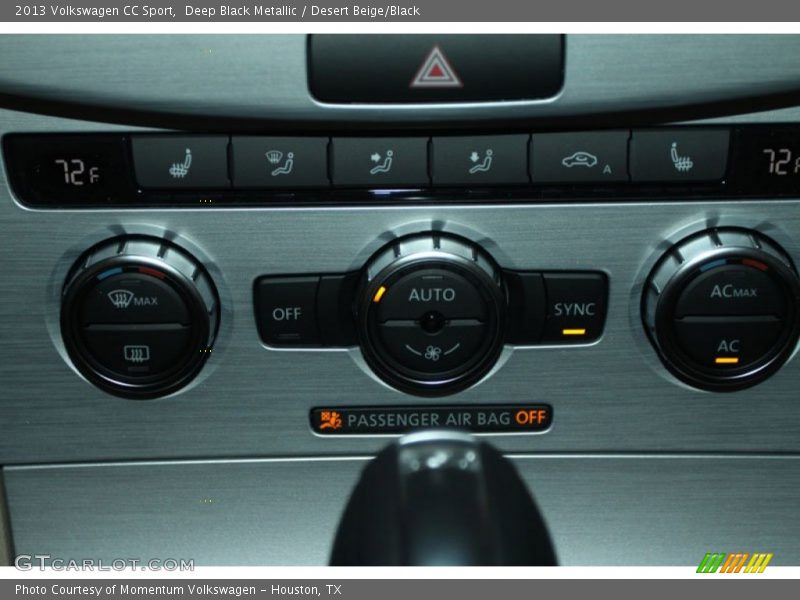 Deep Black Metallic / Desert Beige/Black 2013 Volkswagen CC Sport