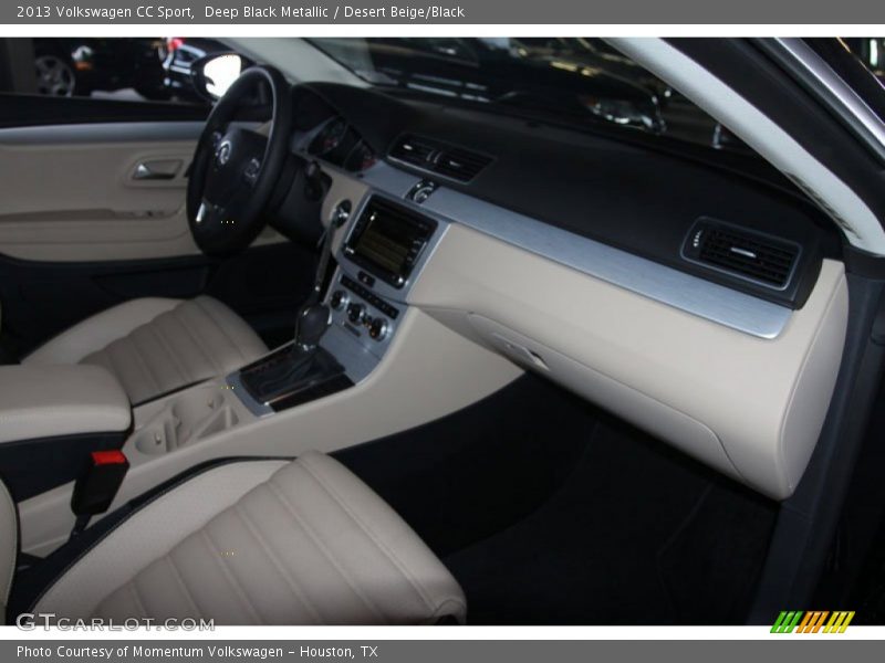 Deep Black Metallic / Desert Beige/Black 2013 Volkswagen CC Sport