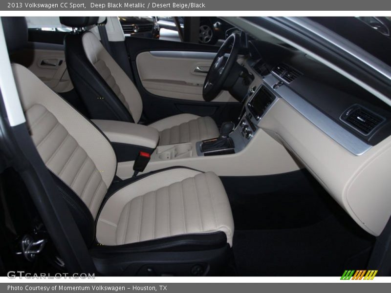 Deep Black Metallic / Desert Beige/Black 2013 Volkswagen CC Sport