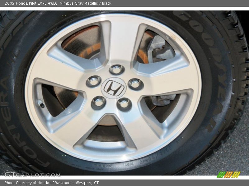 Nimbus Gray Metallic / Black 2009 Honda Pilot EX-L 4WD