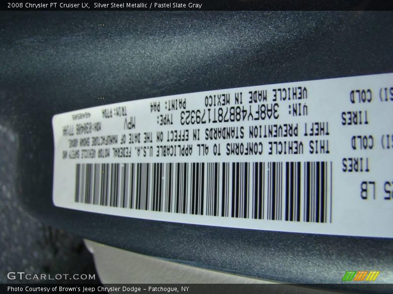 Silver Steel Metallic / Pastel Slate Gray 2008 Chrysler PT Cruiser LX