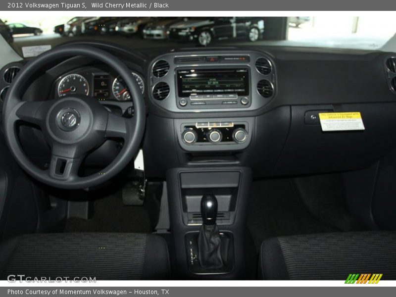 Wild Cherry Metallic / Black 2012 Volkswagen Tiguan S