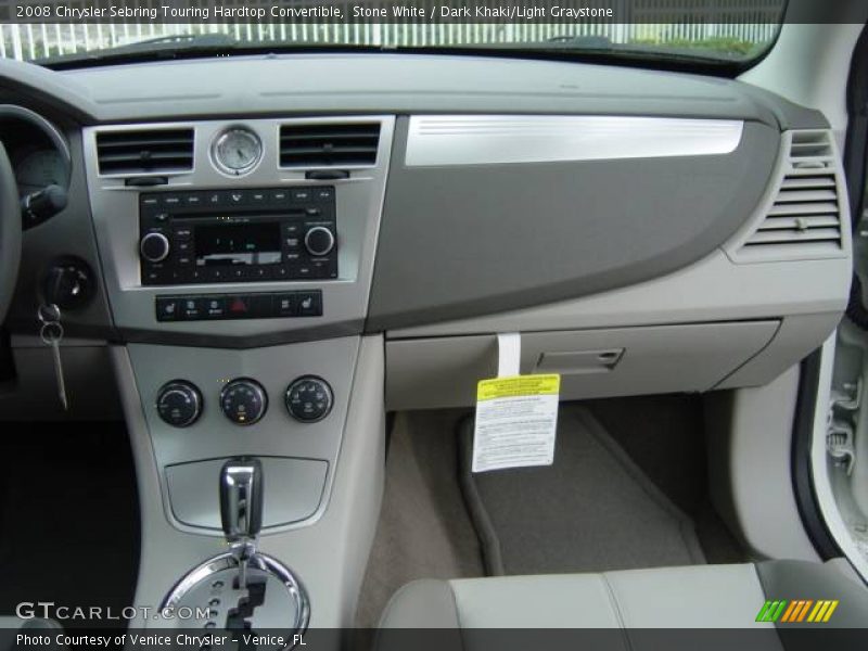 Stone White / Dark Khaki/Light Graystone 2008 Chrysler Sebring Touring Hardtop Convertible