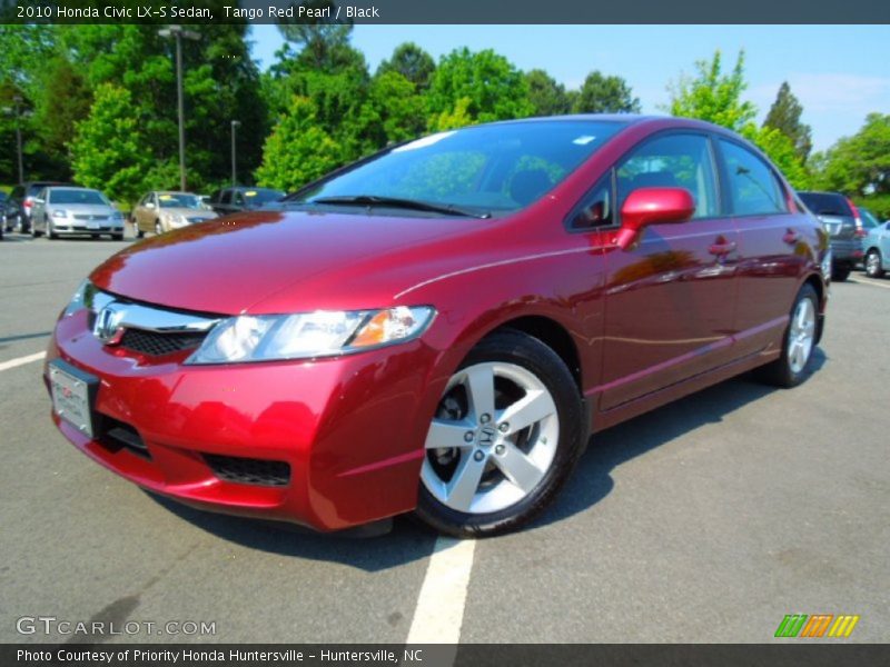 Tango Red Pearl / Black 2010 Honda Civic LX-S Sedan