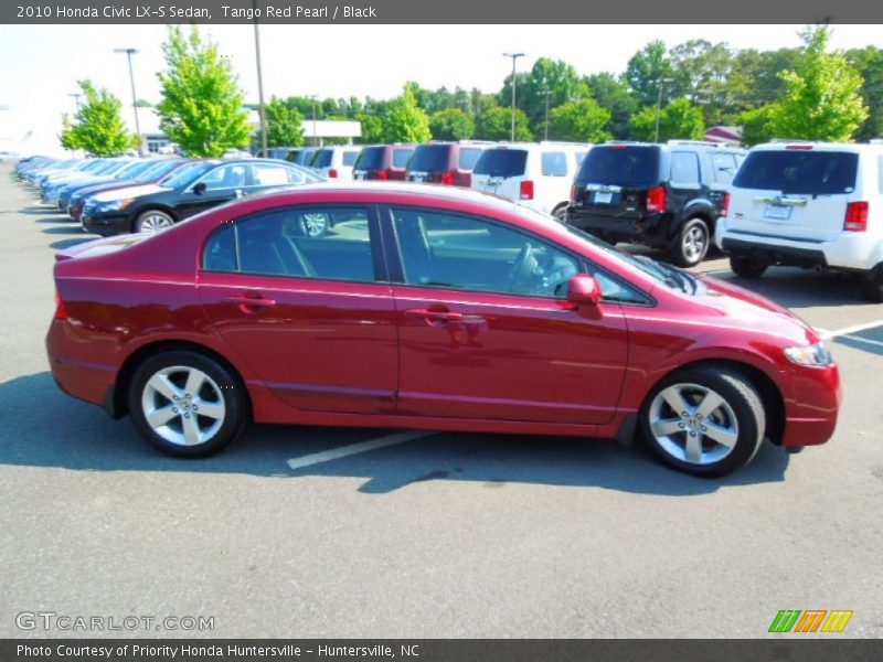 Tango Red Pearl / Black 2010 Honda Civic LX-S Sedan