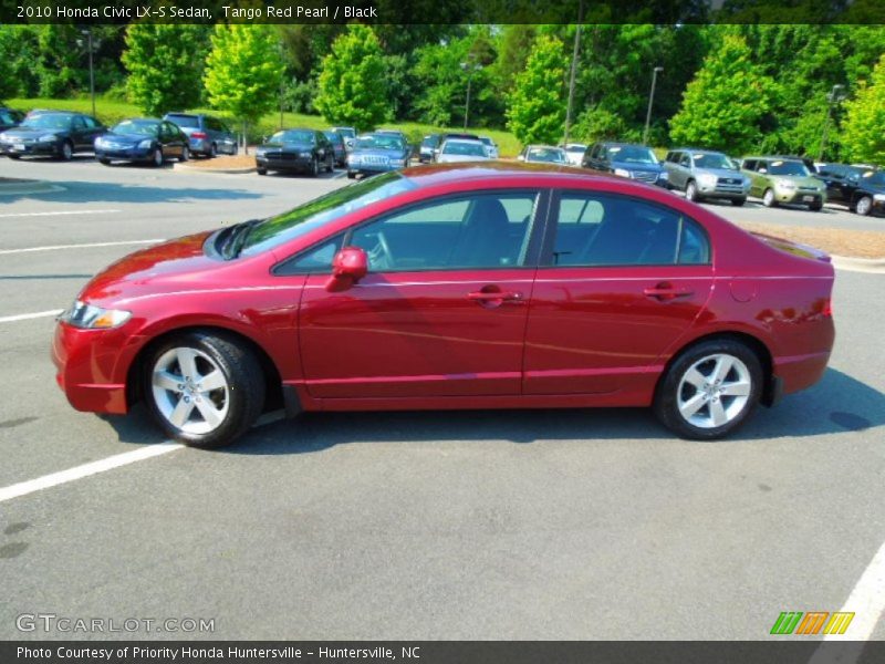 Tango Red Pearl / Black 2010 Honda Civic LX-S Sedan