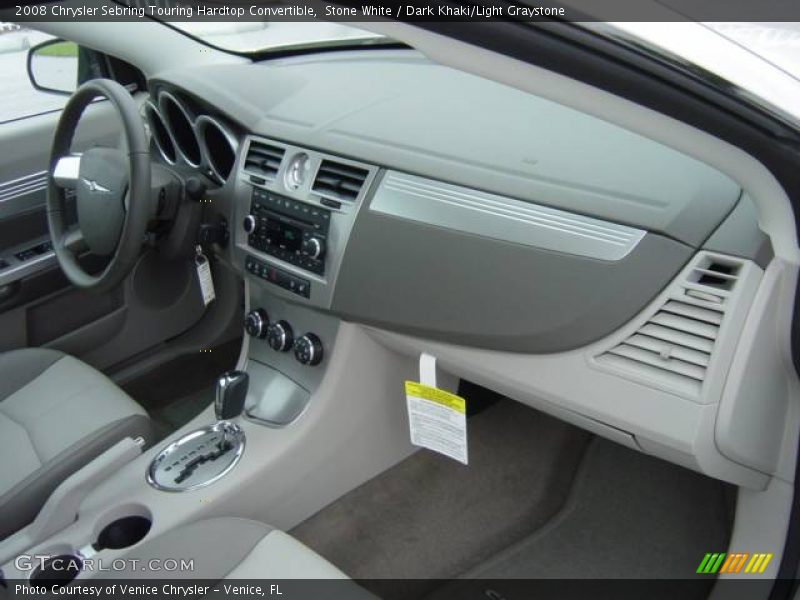 Stone White / Dark Khaki/Light Graystone 2008 Chrysler Sebring Touring Hardtop Convertible