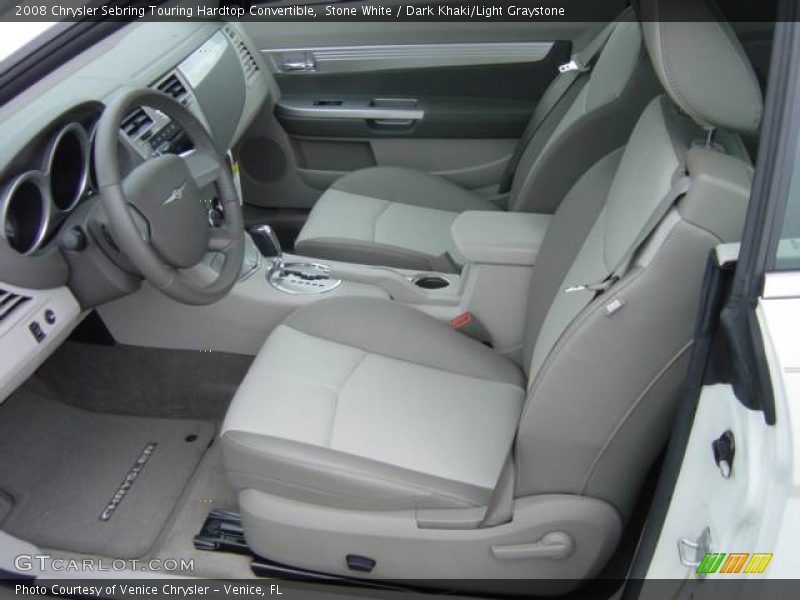 Stone White / Dark Khaki/Light Graystone 2008 Chrysler Sebring Touring Hardtop Convertible
