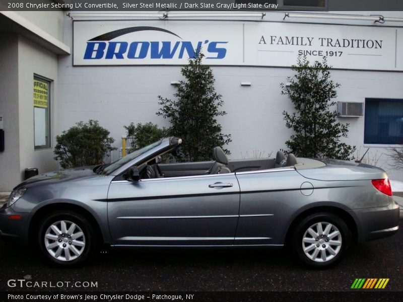 Silver Steel Metallic / Dark Slate Gray/Light Slate Gray 2008 Chrysler Sebring LX Convertible