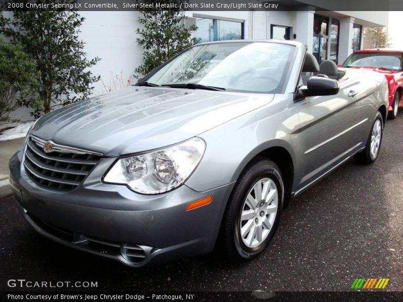 Silver Steel Metallic / Dark Slate Gray/Light Slate Gray 2008 Chrysler Sebring LX Convertible