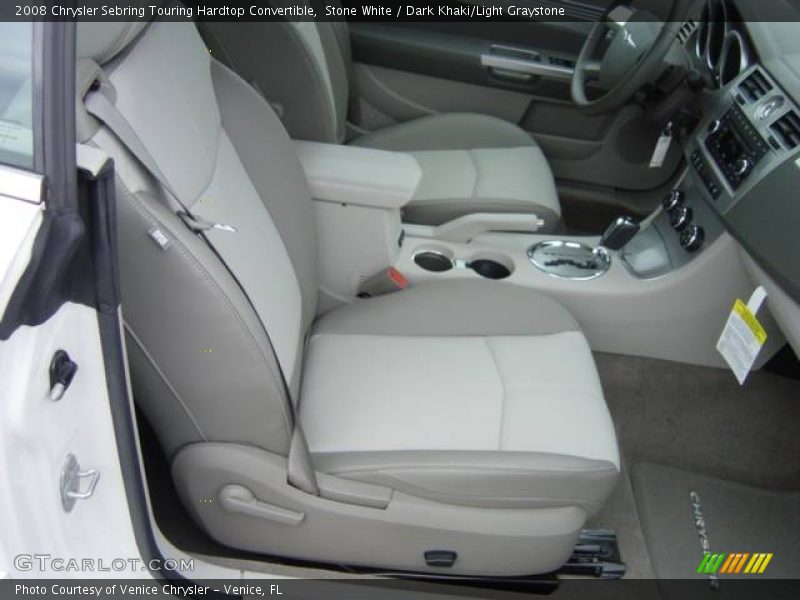 Stone White / Dark Khaki/Light Graystone 2008 Chrysler Sebring Touring Hardtop Convertible