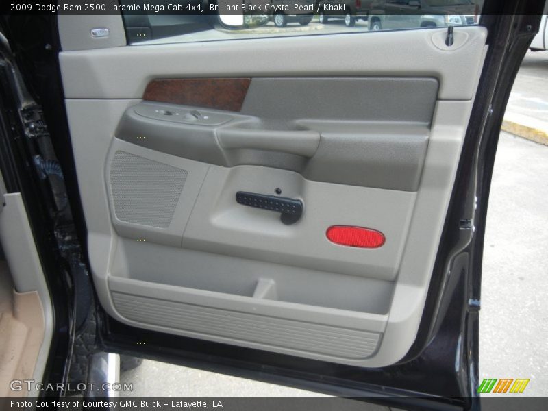 Brilliant Black Crystal Pearl / Khaki 2009 Dodge Ram 2500 Laramie Mega Cab 4x4