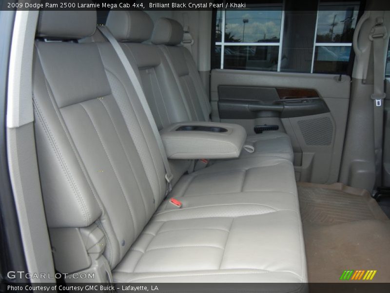 Brilliant Black Crystal Pearl / Khaki 2009 Dodge Ram 2500 Laramie Mega Cab 4x4