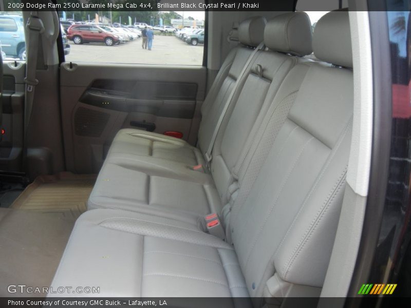 Brilliant Black Crystal Pearl / Khaki 2009 Dodge Ram 2500 Laramie Mega Cab 4x4