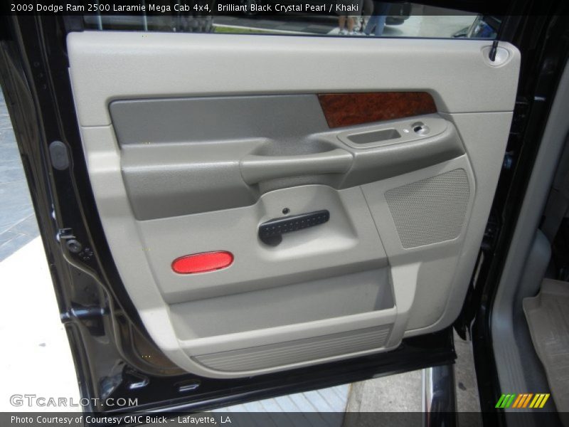 Brilliant Black Crystal Pearl / Khaki 2009 Dodge Ram 2500 Laramie Mega Cab 4x4