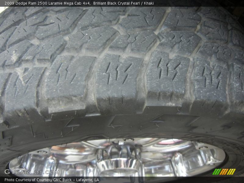 Brilliant Black Crystal Pearl / Khaki 2009 Dodge Ram 2500 Laramie Mega Cab 4x4