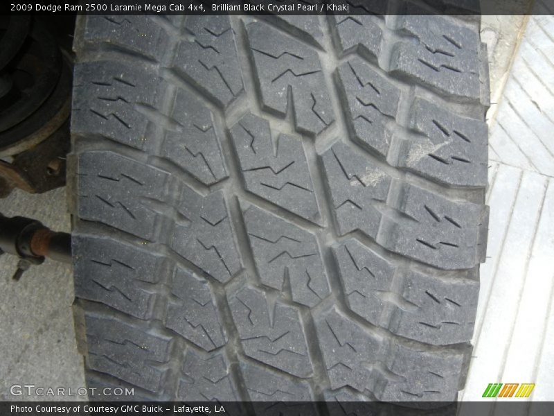 Brilliant Black Crystal Pearl / Khaki 2009 Dodge Ram 2500 Laramie Mega Cab 4x4