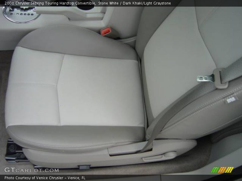 Stone White / Dark Khaki/Light Graystone 2008 Chrysler Sebring Touring Hardtop Convertible