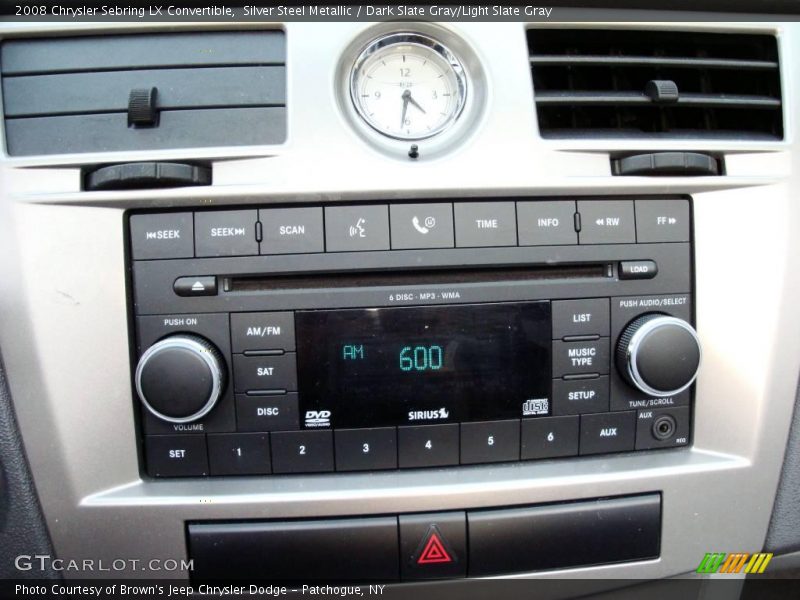 Silver Steel Metallic / Dark Slate Gray/Light Slate Gray 2008 Chrysler Sebring LX Convertible