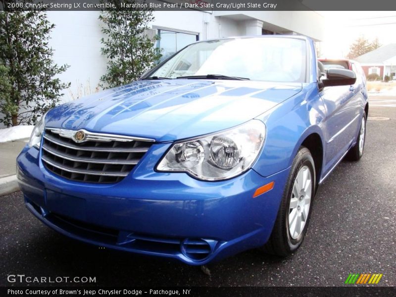 Marathon Blue Pearl / Dark Slate Gray/Light Slate Gray 2008 Chrysler Sebring LX Convertible
