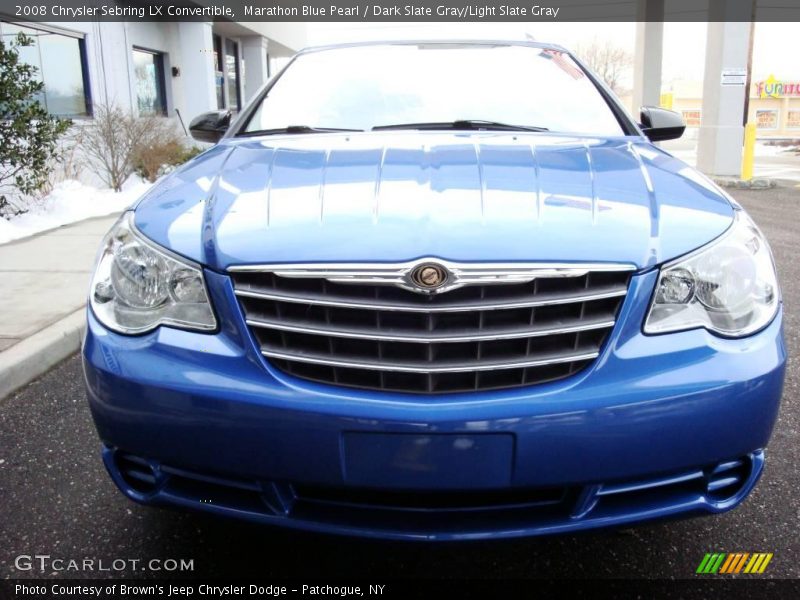 Marathon Blue Pearl / Dark Slate Gray/Light Slate Gray 2008 Chrysler Sebring LX Convertible