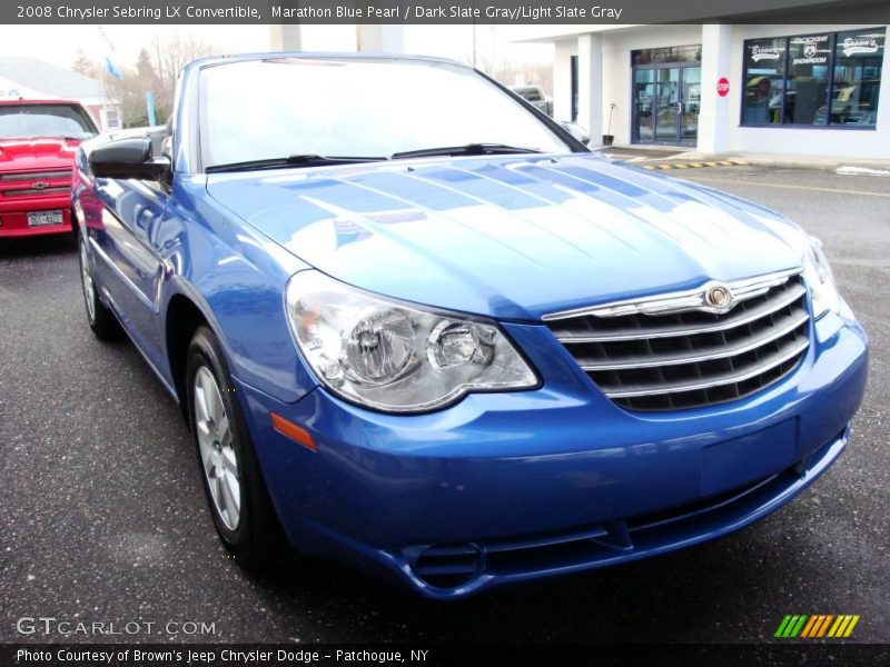 Marathon Blue Pearl / Dark Slate Gray/Light Slate Gray 2008 Chrysler Sebring LX Convertible