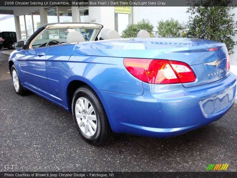 Marathon Blue Pearl / Dark Slate Gray/Light Slate Gray 2008 Chrysler Sebring LX Convertible