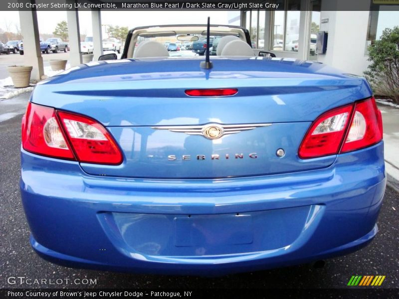 Marathon Blue Pearl / Dark Slate Gray/Light Slate Gray 2008 Chrysler Sebring LX Convertible