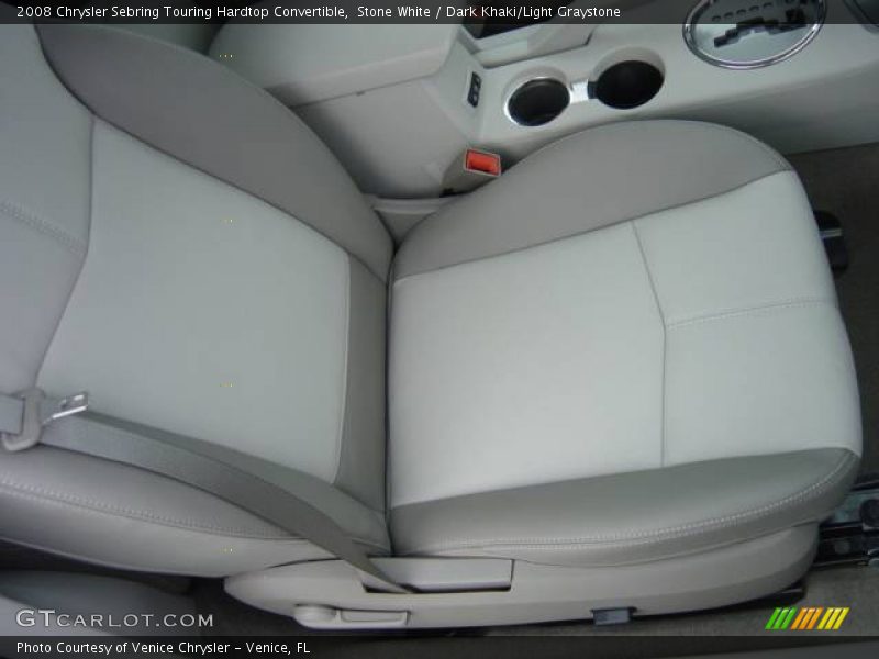 Stone White / Dark Khaki/Light Graystone 2008 Chrysler Sebring Touring Hardtop Convertible