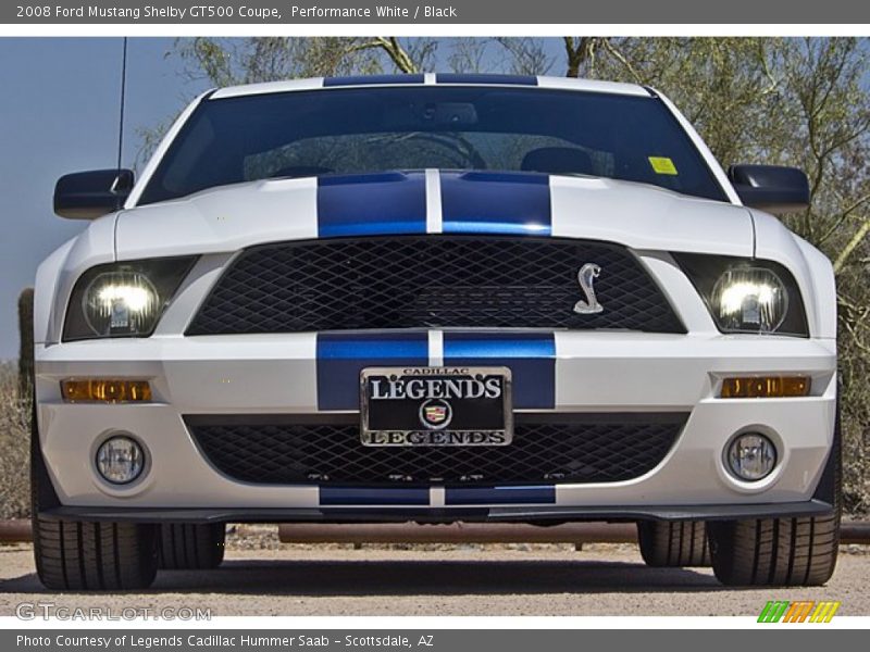 Performance White / Black 2008 Ford Mustang Shelby GT500 Coupe