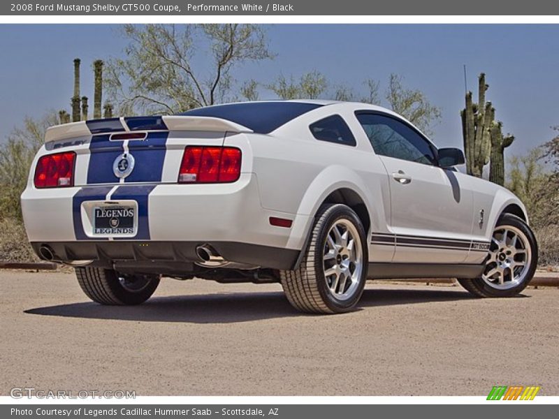 Performance White / Black 2008 Ford Mustang Shelby GT500 Coupe