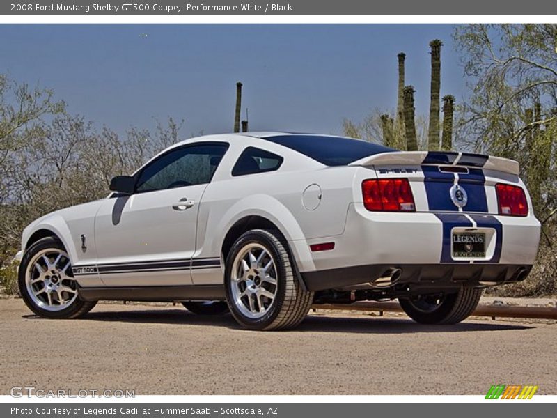 Performance White / Black 2008 Ford Mustang Shelby GT500 Coupe