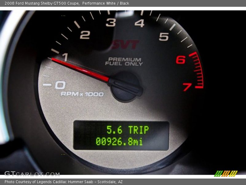 Performance White / Black 2008 Ford Mustang Shelby GT500 Coupe