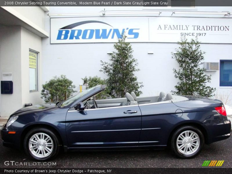 Modern Blue Pearl / Dark Slate Gray/Light Slate Gray 2008 Chrysler Sebring Touring Convertible