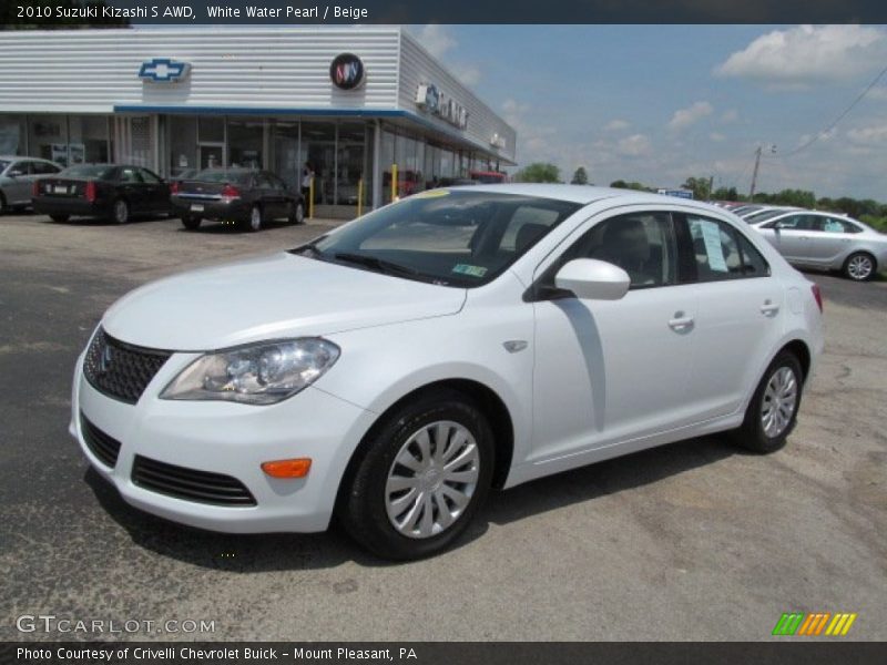 White Water Pearl / Beige 2010 Suzuki Kizashi S AWD