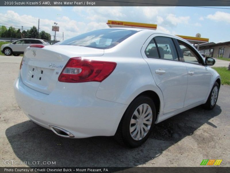 White Water Pearl / Beige 2010 Suzuki Kizashi S AWD