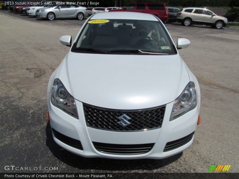 White Water Pearl / Beige 2010 Suzuki Kizashi S AWD