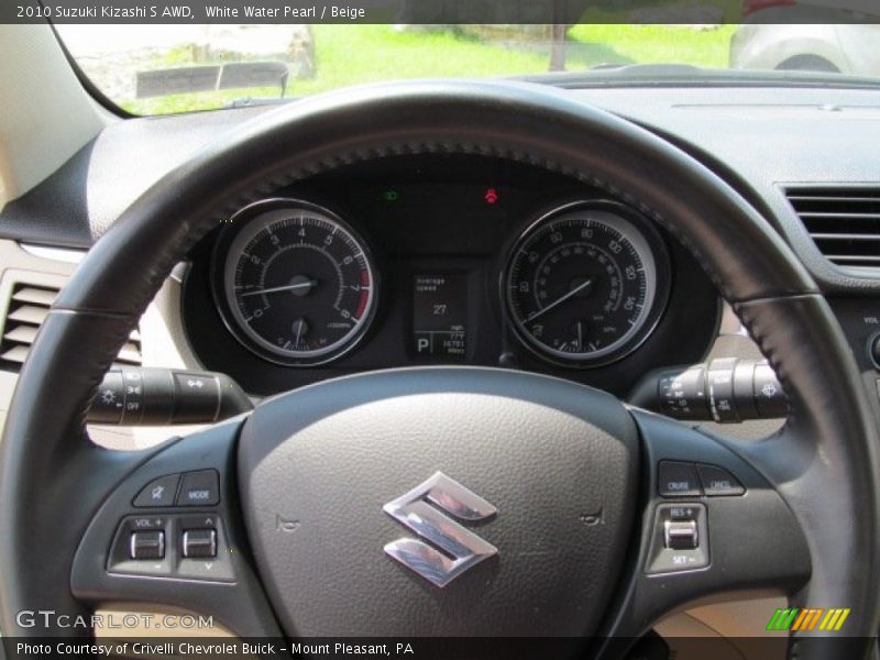 White Water Pearl / Beige 2010 Suzuki Kizashi S AWD