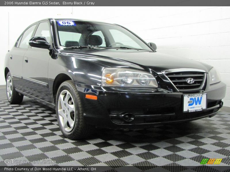 Ebony Black / Gray 2006 Hyundai Elantra GLS Sedan