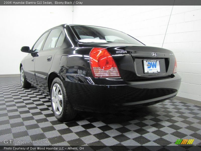 Ebony Black / Gray 2006 Hyundai Elantra GLS Sedan