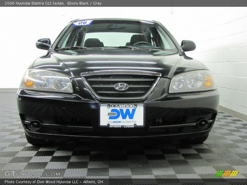 Ebony Black / Gray 2006 Hyundai Elantra GLS Sedan