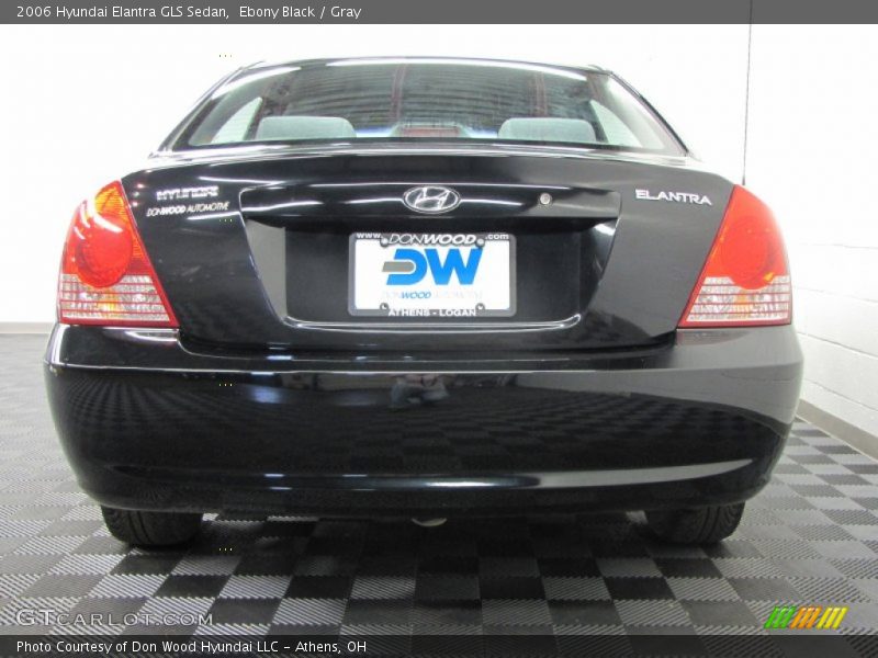 Ebony Black / Gray 2006 Hyundai Elantra GLS Sedan