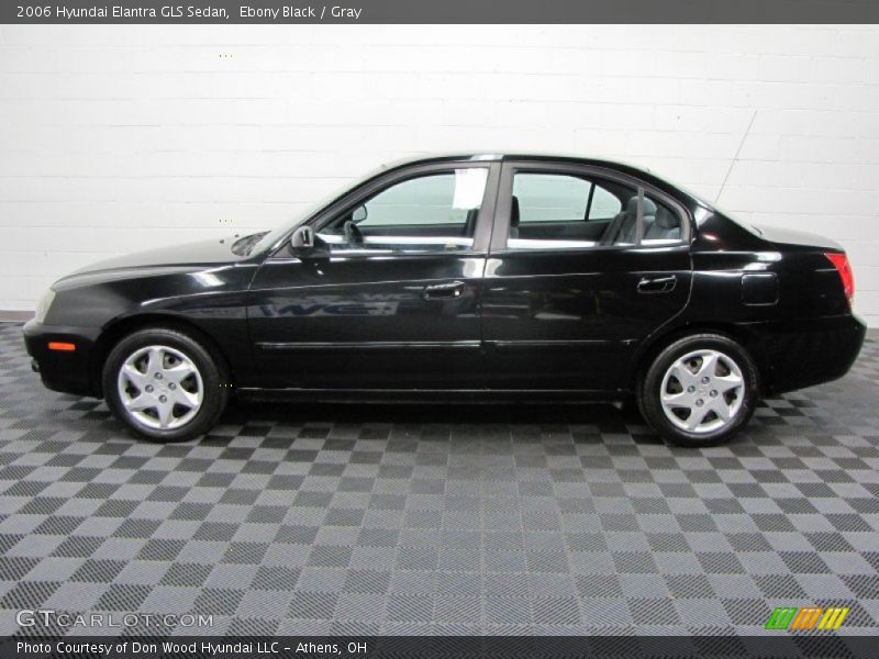 Ebony Black / Gray 2006 Hyundai Elantra GLS Sedan