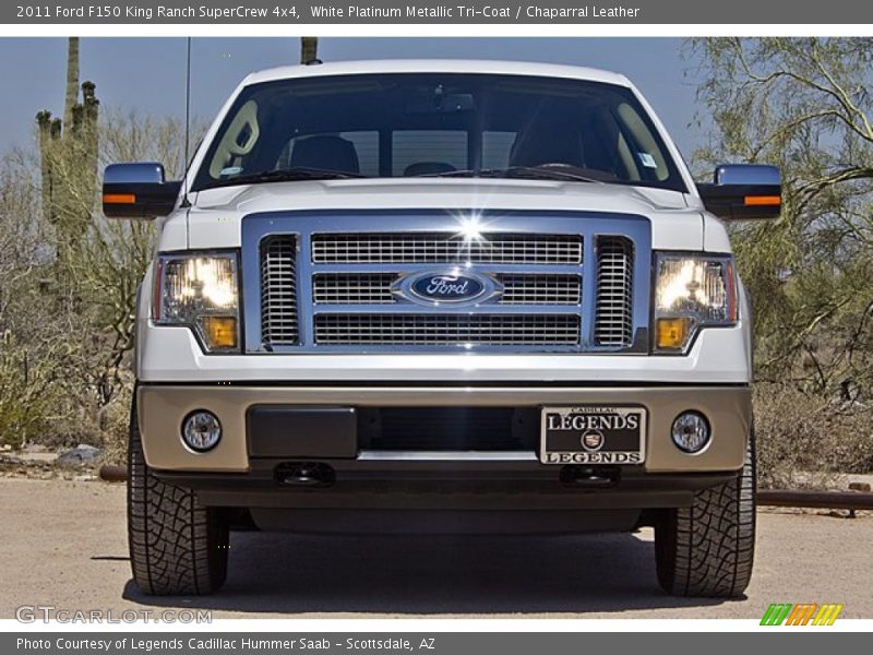 White Platinum Metallic Tri-Coat / Chaparral Leather 2011 Ford F150 King Ranch SuperCrew 4x4