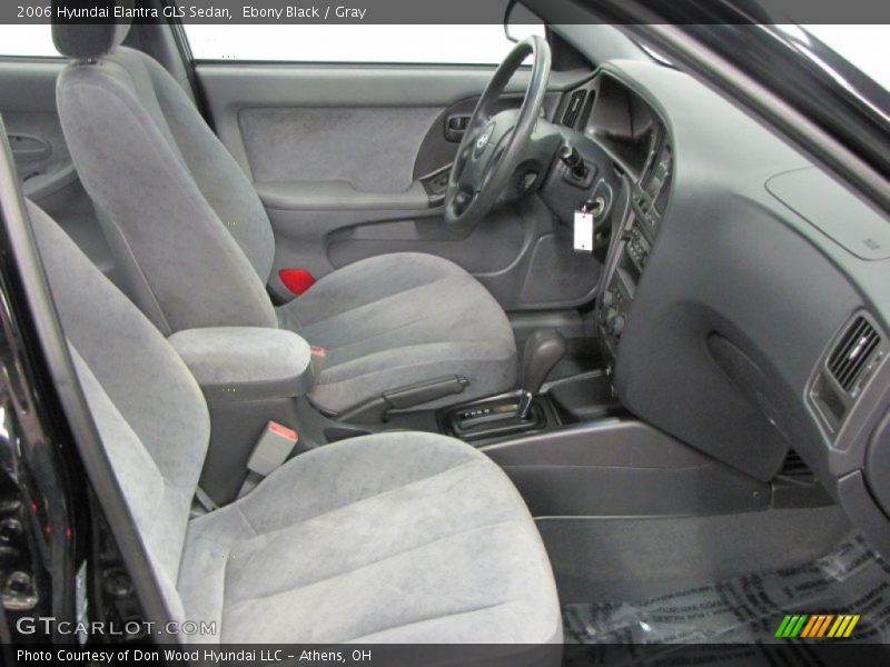 Ebony Black / Gray 2006 Hyundai Elantra GLS Sedan