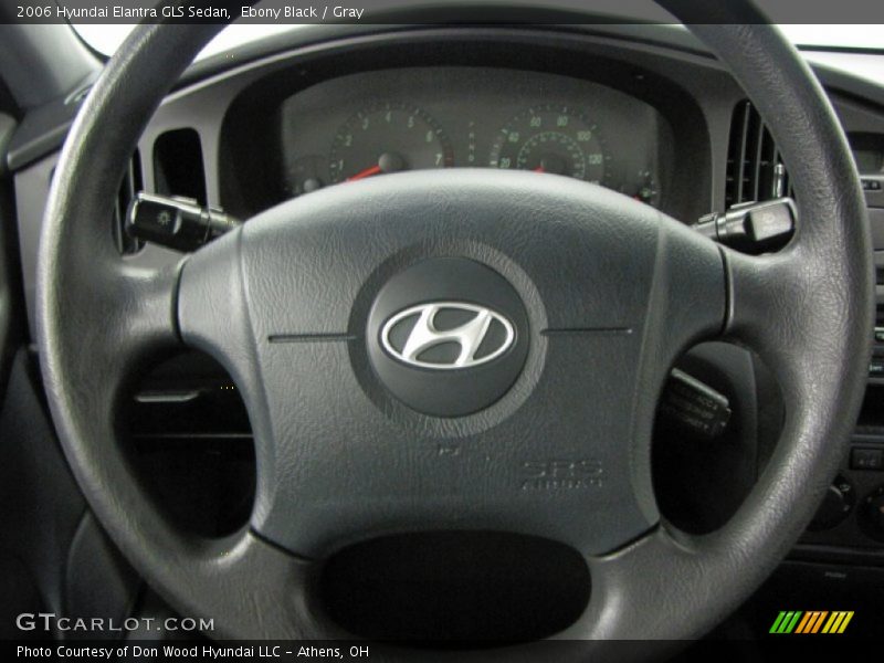Ebony Black / Gray 2006 Hyundai Elantra GLS Sedan