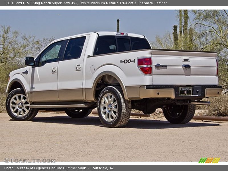 White Platinum Metallic Tri-Coat / Chaparral Leather 2011 Ford F150 King Ranch SuperCrew 4x4